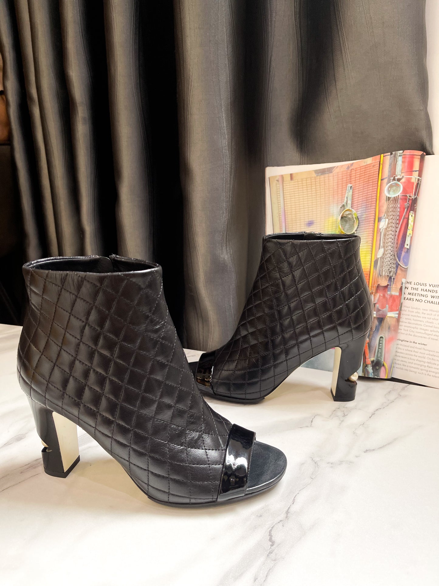 Chanel Open Toe Boot