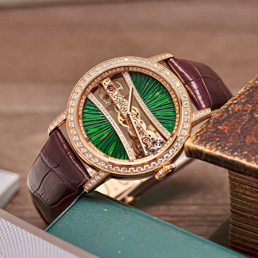 Đồng Hồ Corum Golden Bridge 39mm B113/03168 Green Dial