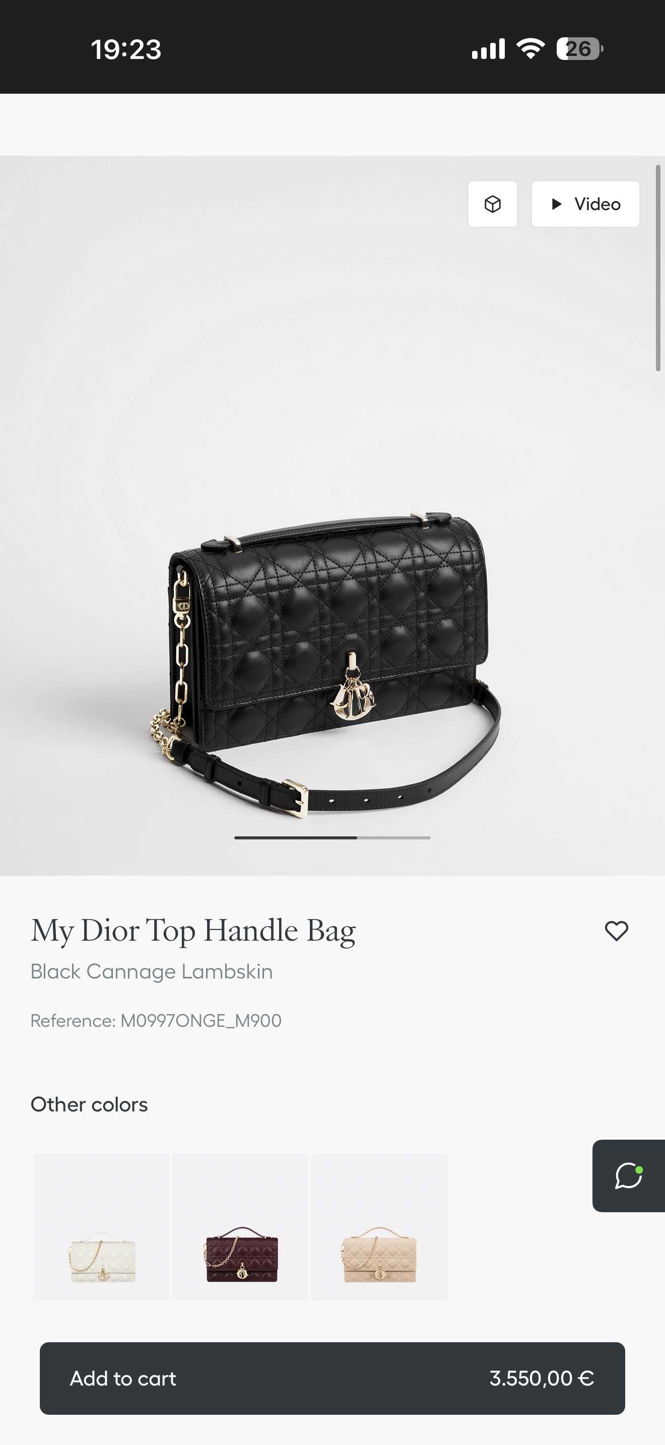 A A My Dior Top Handle Bag