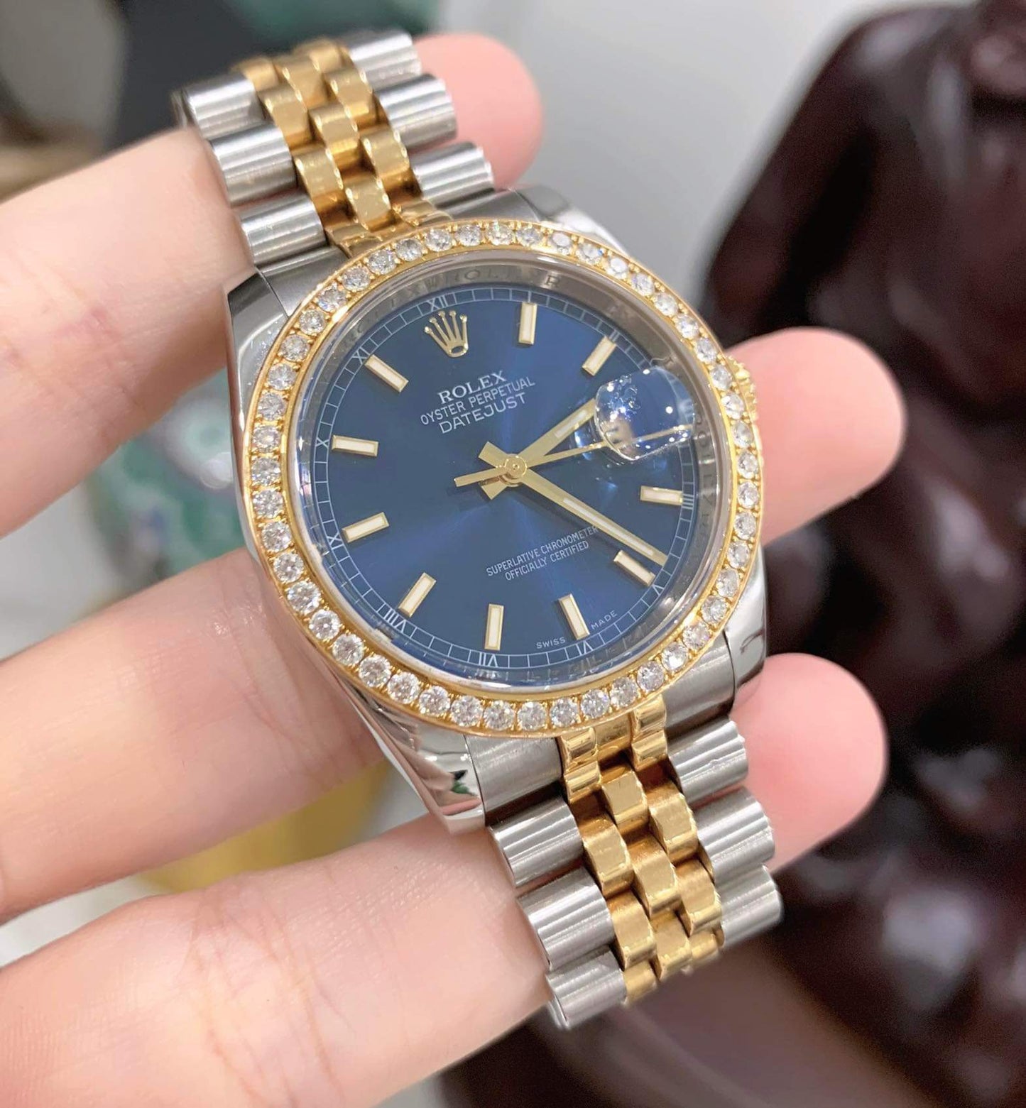 Đồng Hồ Rolex DateJust 116233 Demi Yellow Gold