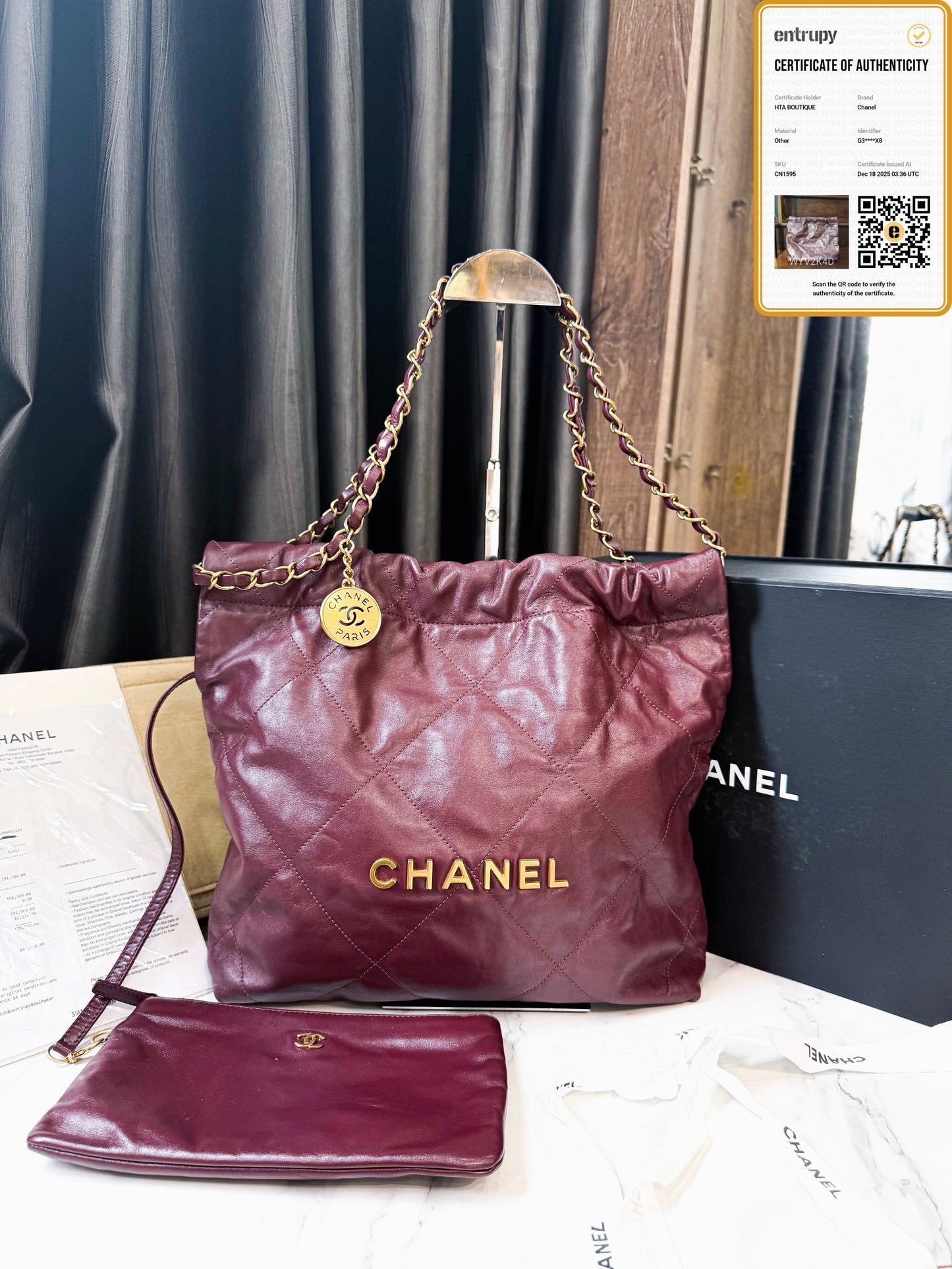 Chanel C22 Small Mận