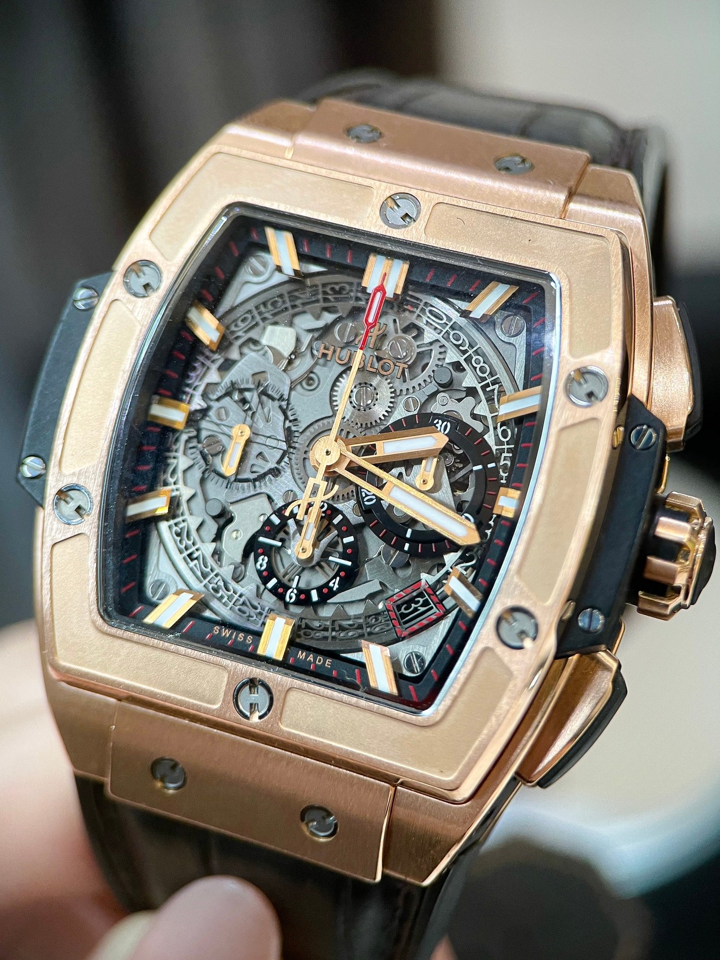 Đồng Hồ Hublot Spirit Of Bigbang King Gold 42