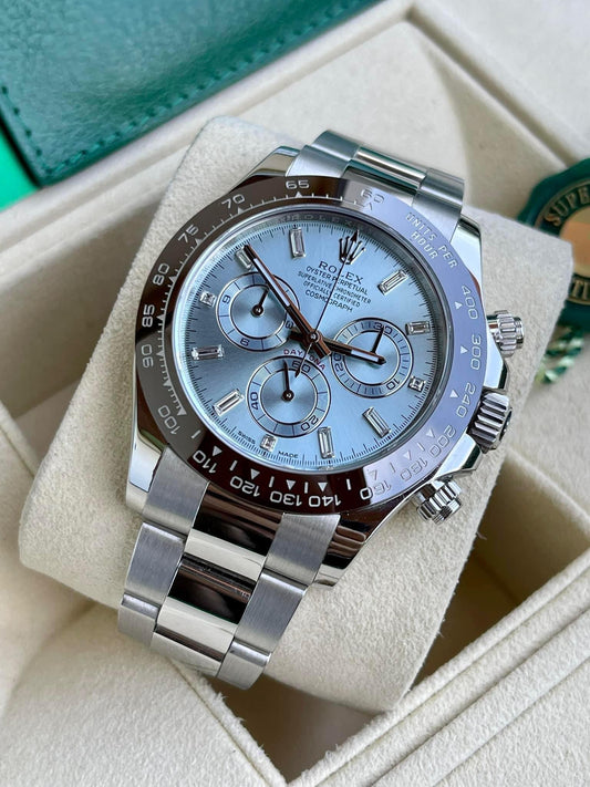 Đồng Hồ Rolex Daytona 116506A Baguette 40mm Ice Blue