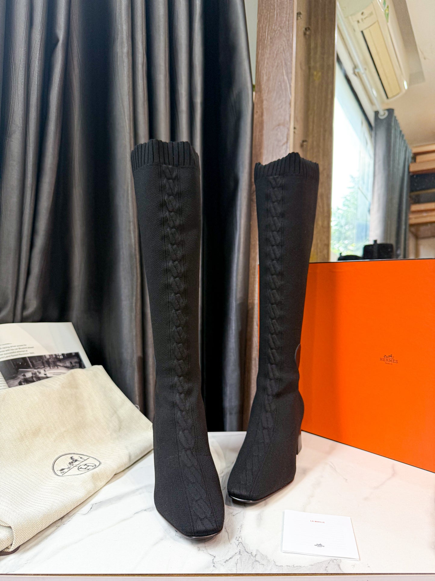 Boot Hermes Cao Cổ New Size 39
