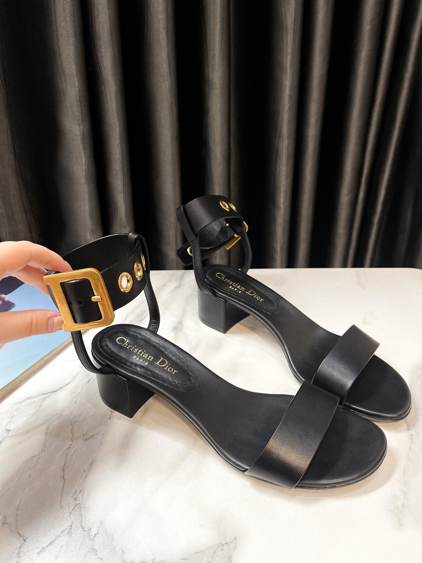 Sandal Dior Đen