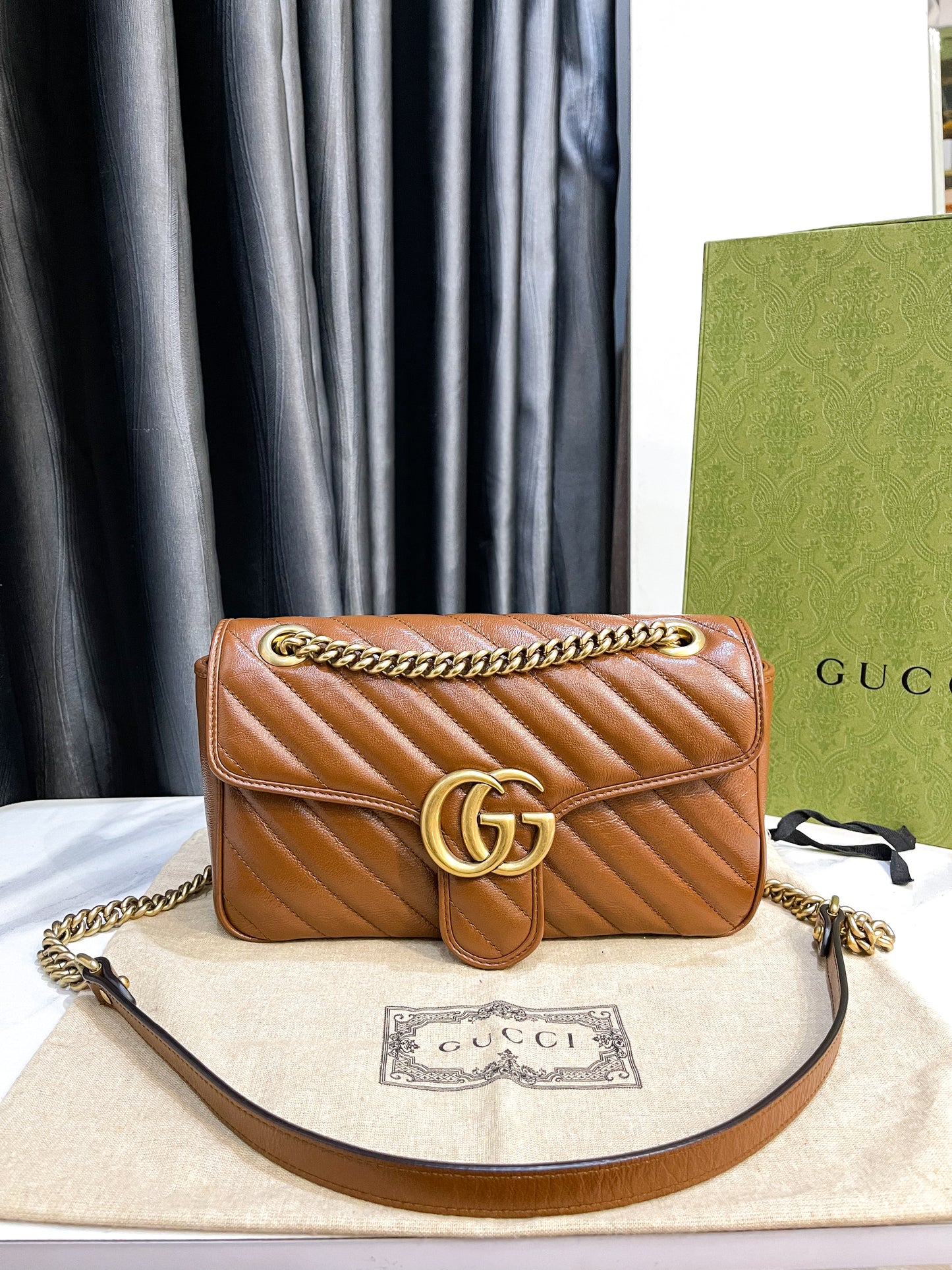 Gucci Marmont 26 Nâu