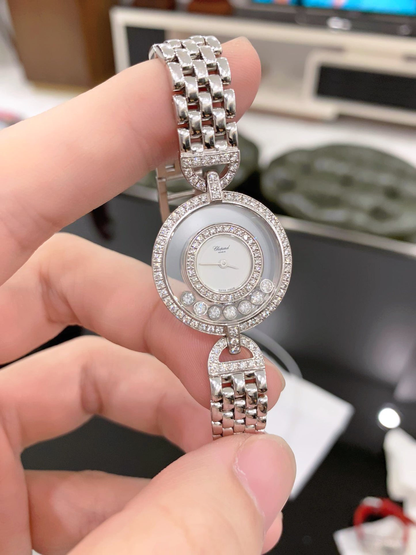 Đồng Hồ Chopard Happy Diamond White Gold Diamond