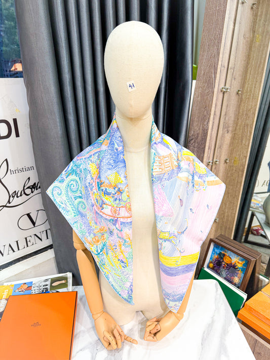 Khăn Lụa Hermes New Khổ 90x90 HN41 4/11