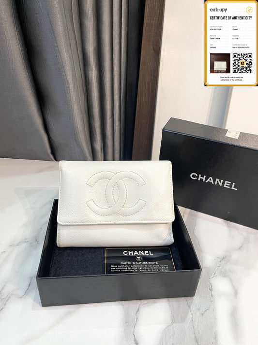 Ví Gấp Chanel Trắng