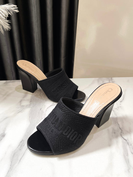 Guốc Dior Canvas Đen