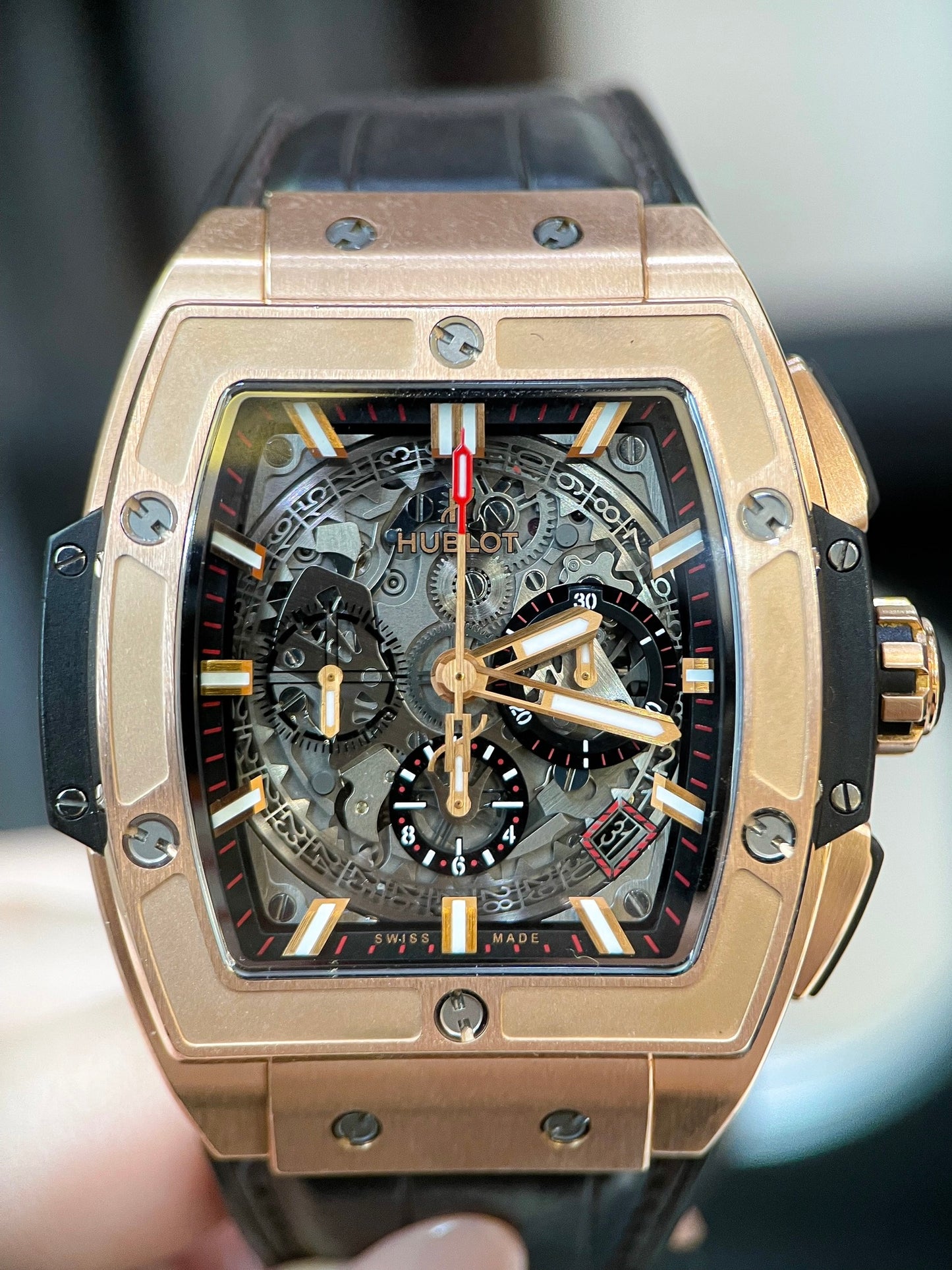 Đồng Hồ Hublot Spirit Of Bigbang King Gold 42