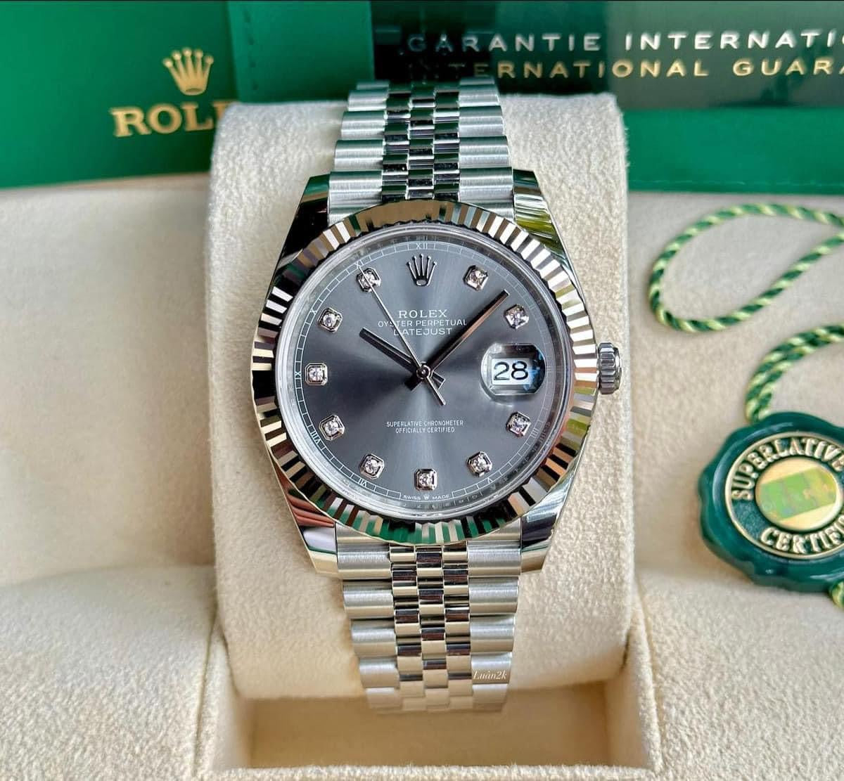 Đồng Hồ Rolex Datejust 126334 Rhodium Size 41