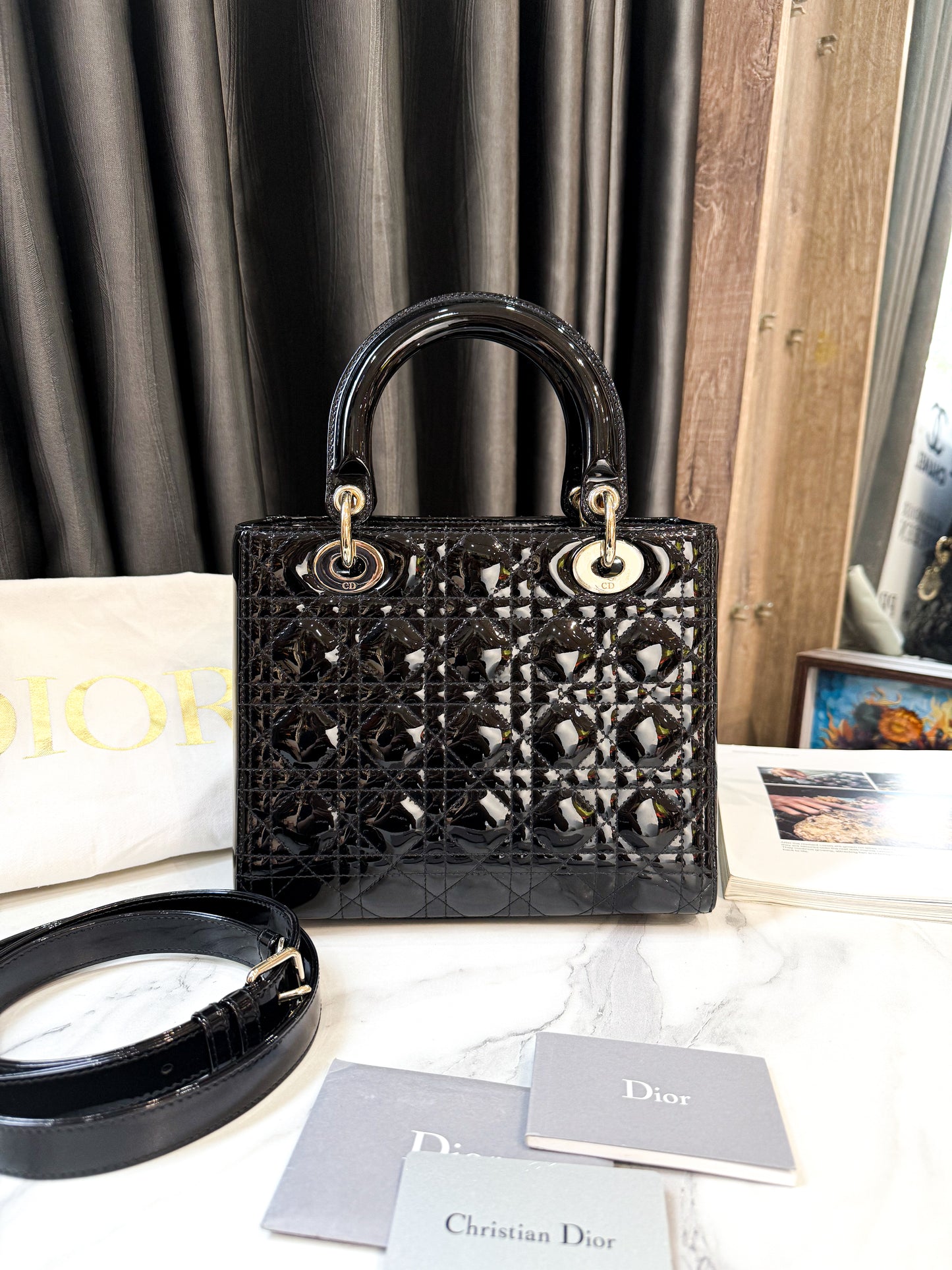 A A Dior Lady Size M Da Bóng