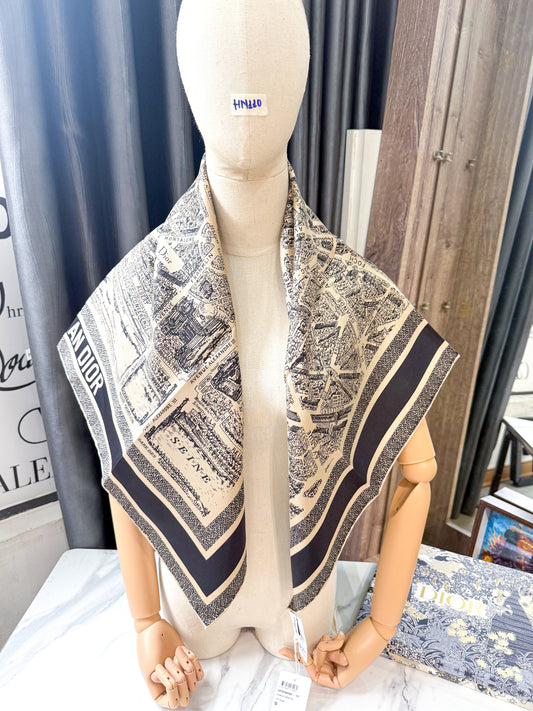 Khăn Lụa Dior New Khổ 90x90 HN110