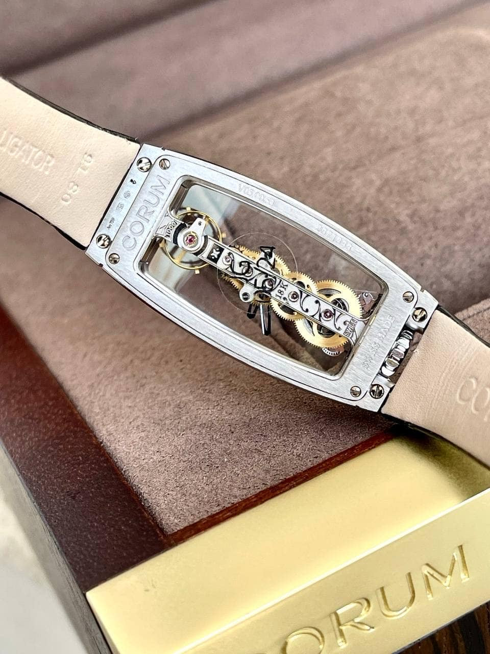 Đồng Hồ Corum Golden Bridge Miss White Gold