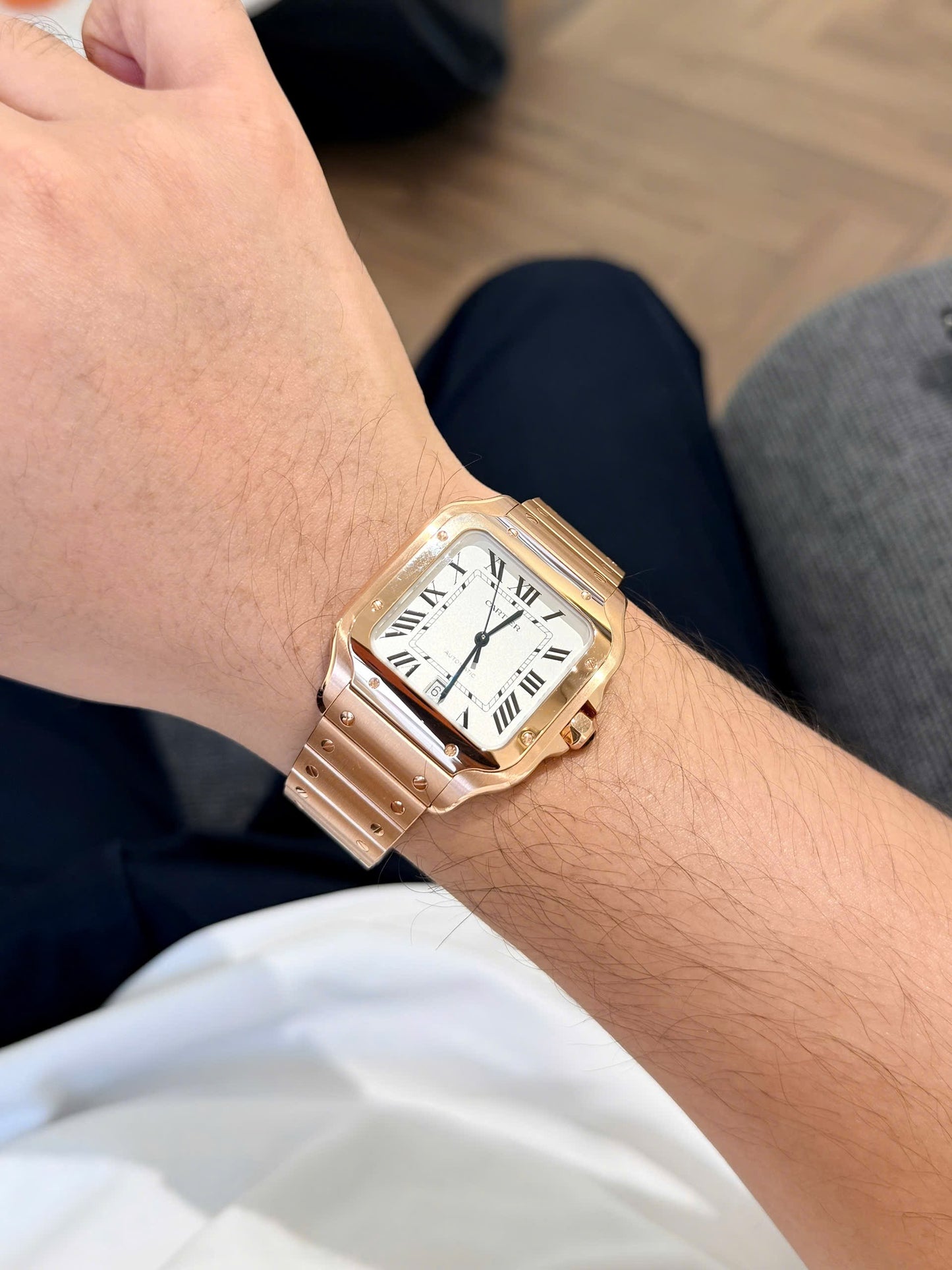 Đồng Hồ Cartier Santos WGSA0018 Rose Gold Size L