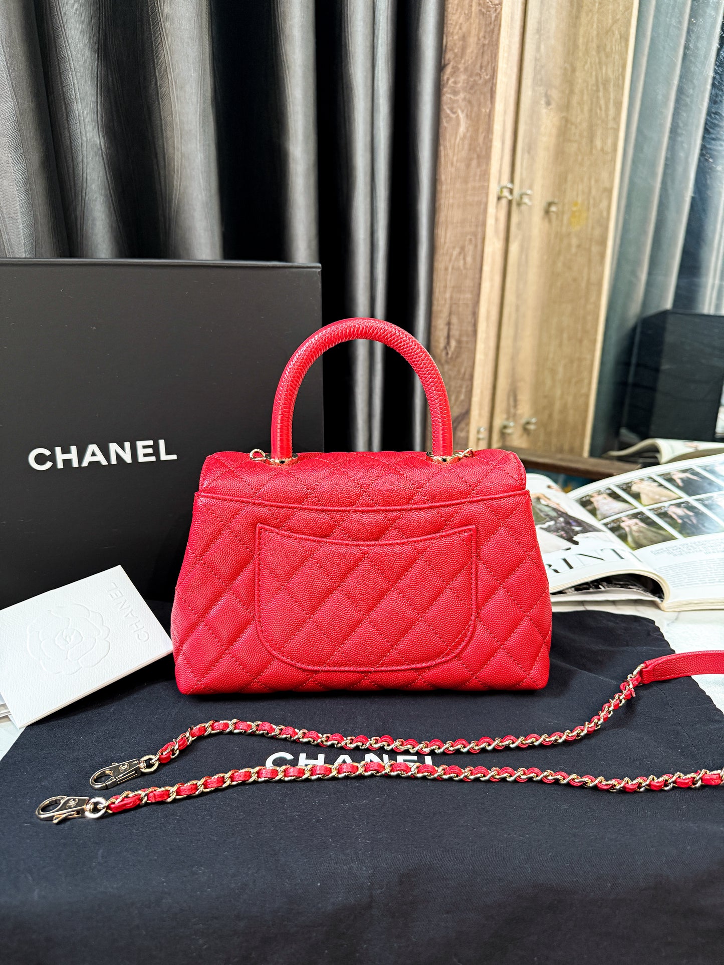 A A Chanel Coco 9.5 Caviar