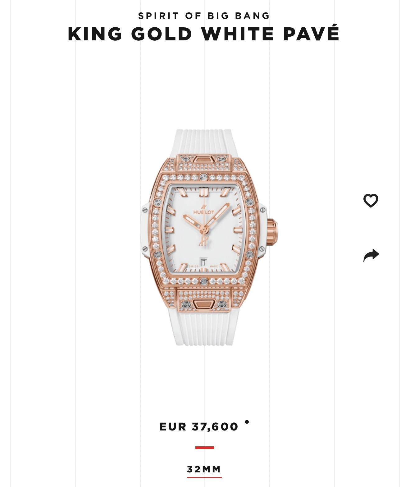 Đồng Hồ Hublot Spirit Of Bigbang King Gold White Pave 32mm
