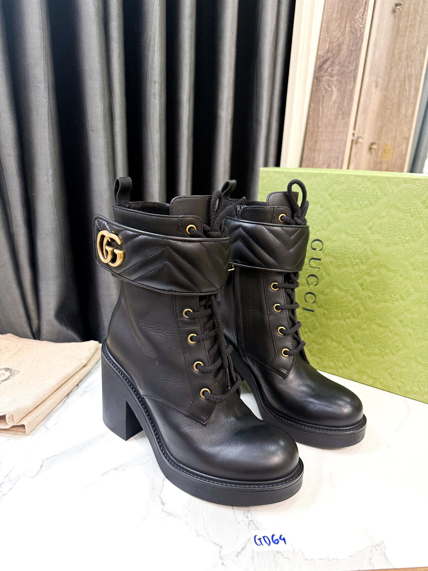 Boot Gucci Đen Size 37.5 GD64