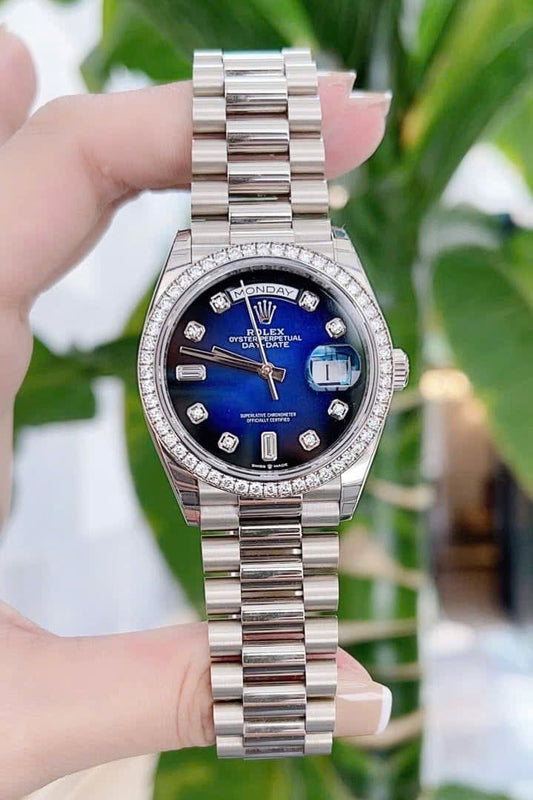Đồng Hồ Rolex Day-date 36mm 128349RBR Ombre Blue