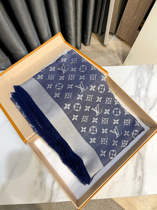 Khăn LV Denim 2 Mặt