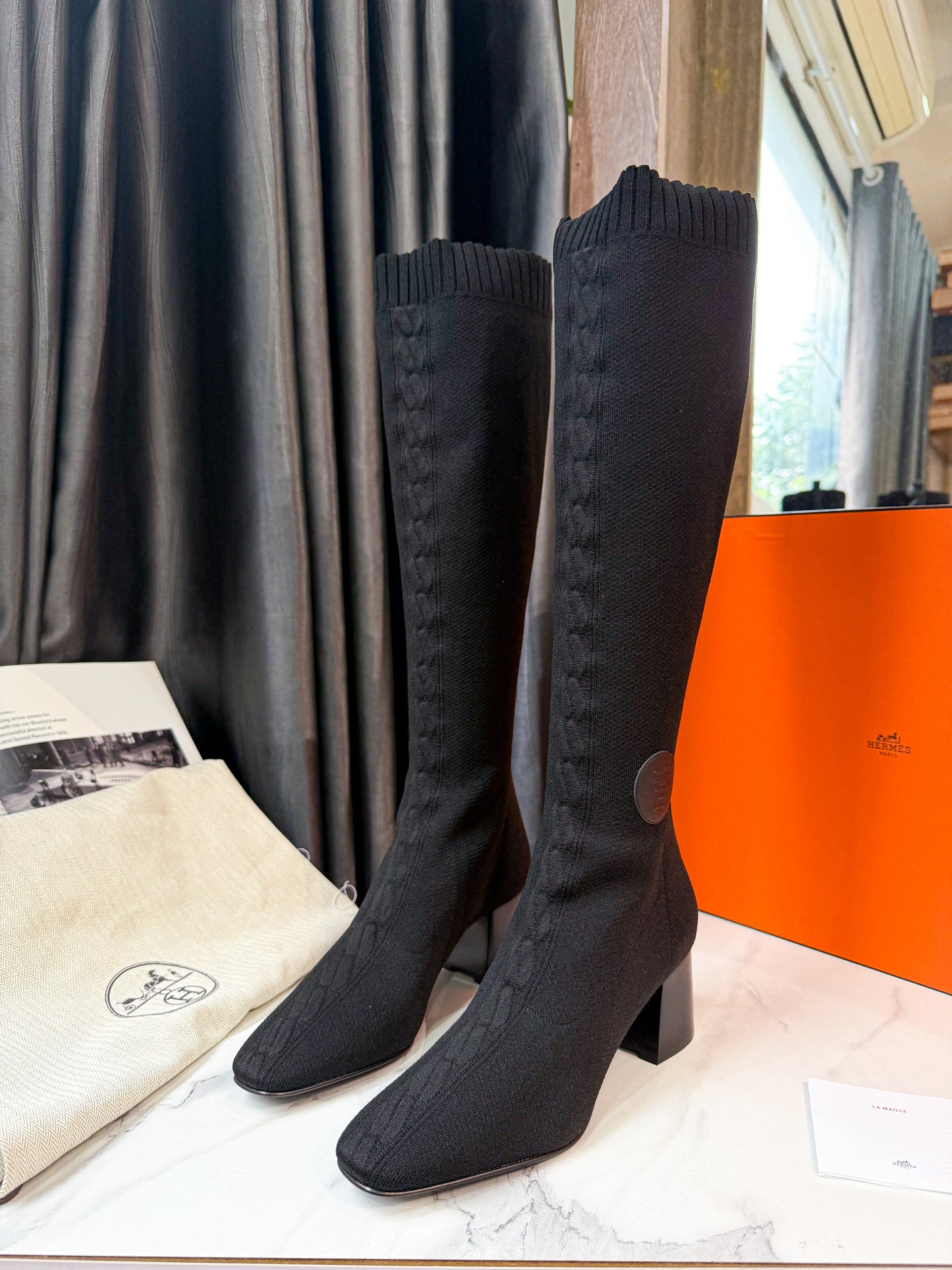 Boot Hermes Cao Cổ New Size 39