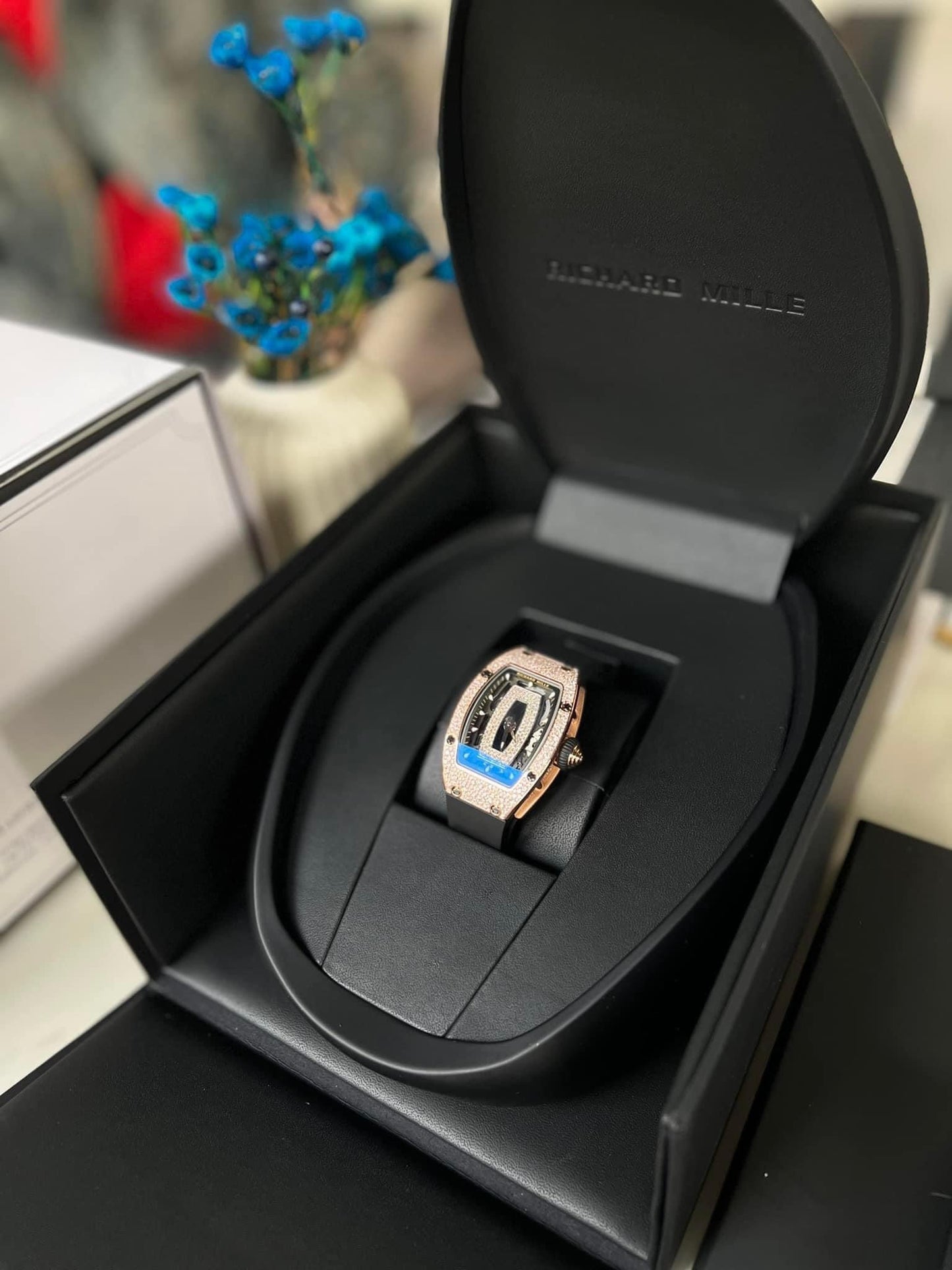 Đồng Hồ Richard Mille 07-01 Rose Gold Snow Diamonds