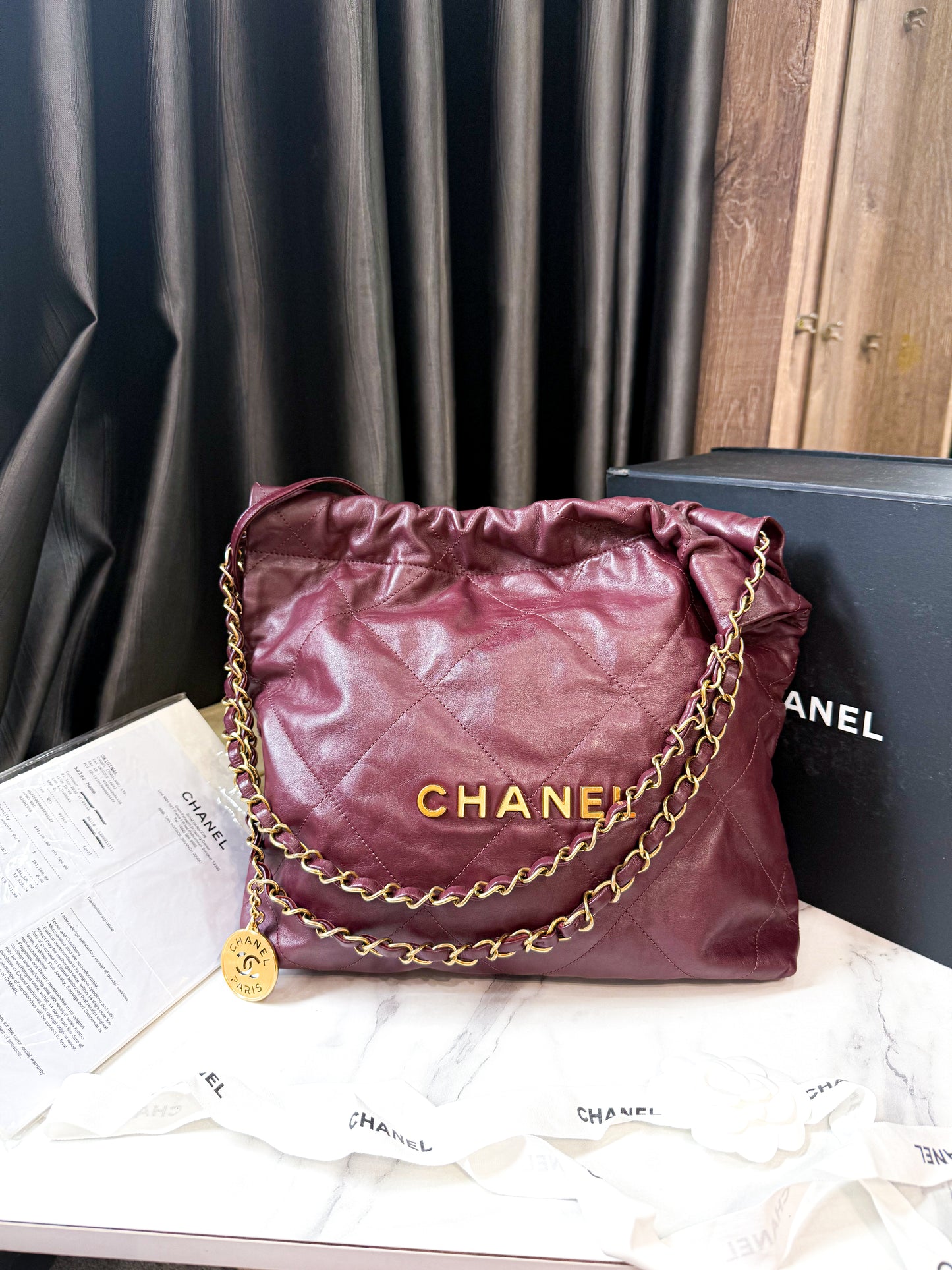 Chanel C22 Small Mận