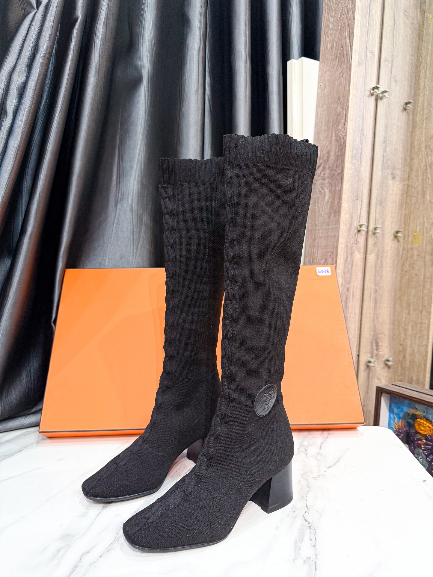 Boot Hermes Len Cao Cổ Size 35.5 GD36