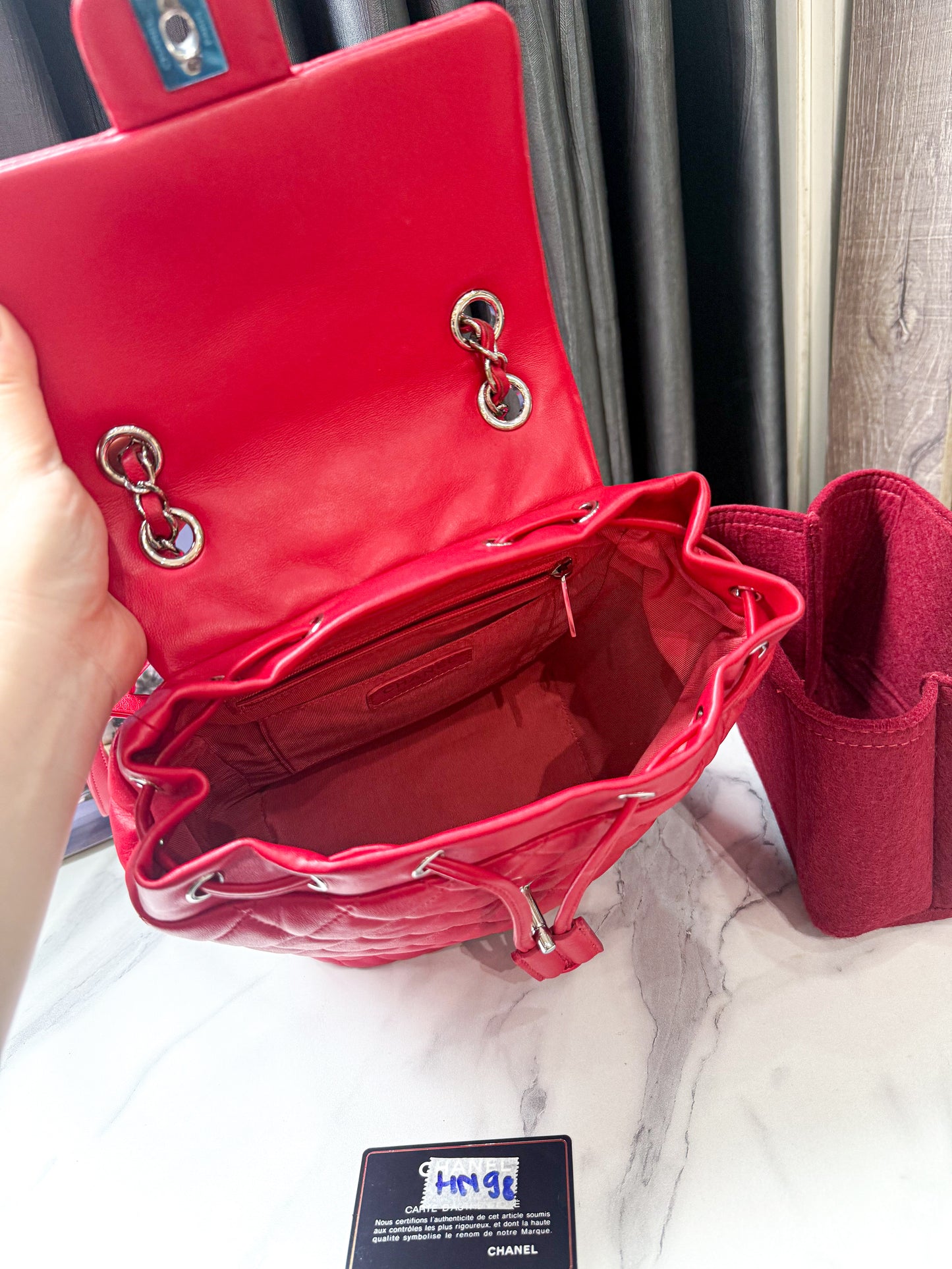 A A Balo Chanel Đỏ HN98