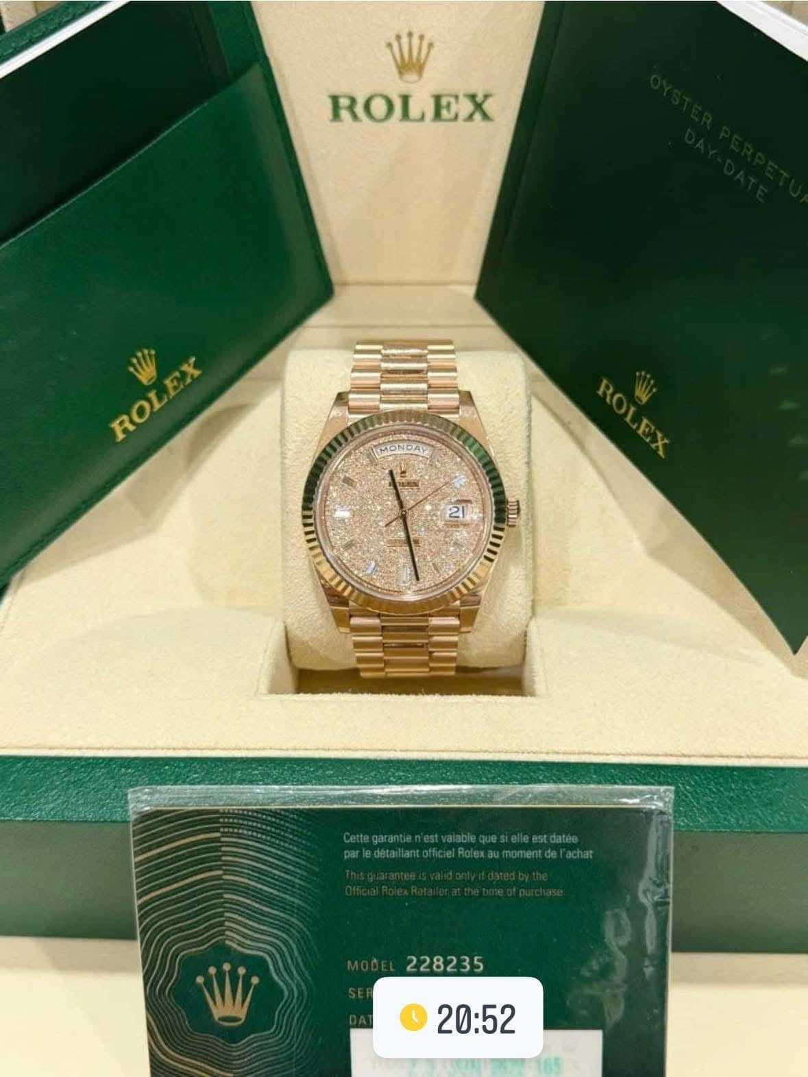 Đồng Hồ Rolex Day-Date 228235-0036 Rose Gold Size 40mm