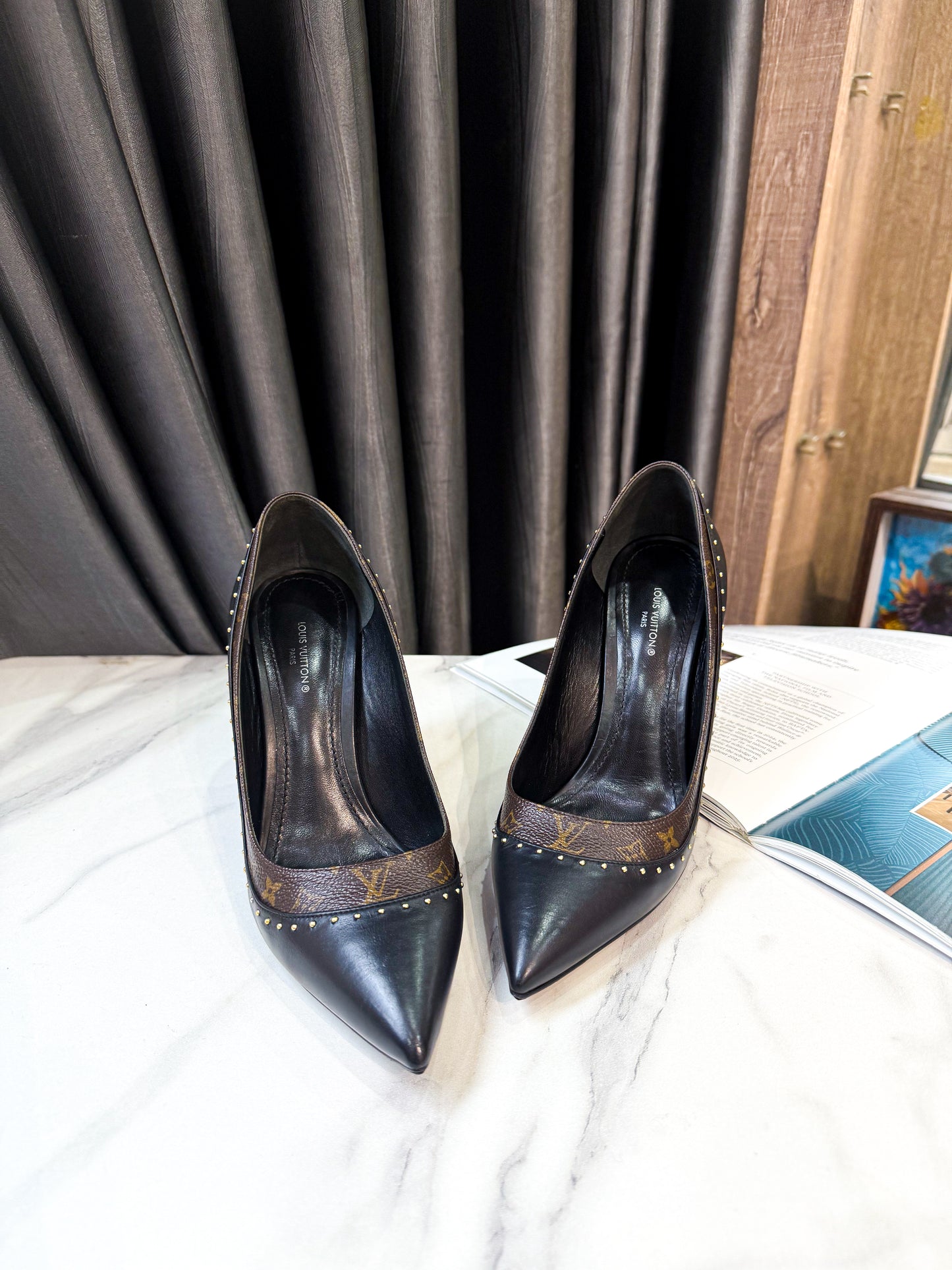 Giày Cao Gót LV Size 36 Viền Đinh Used