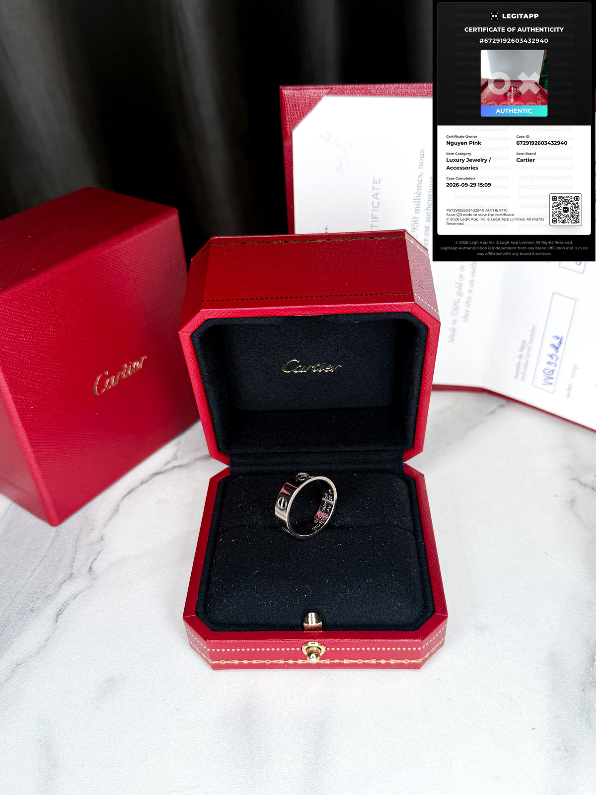 Nhẫn Cartier Love Ring Size 54