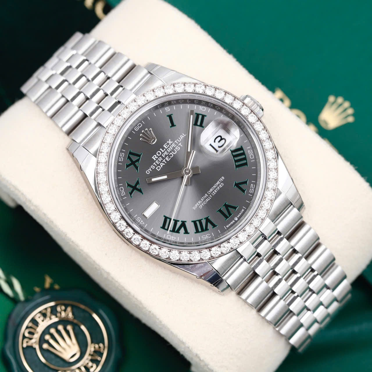 Đồng Hồ Rolex Datejust 126284RBR Wimbledon Size 36