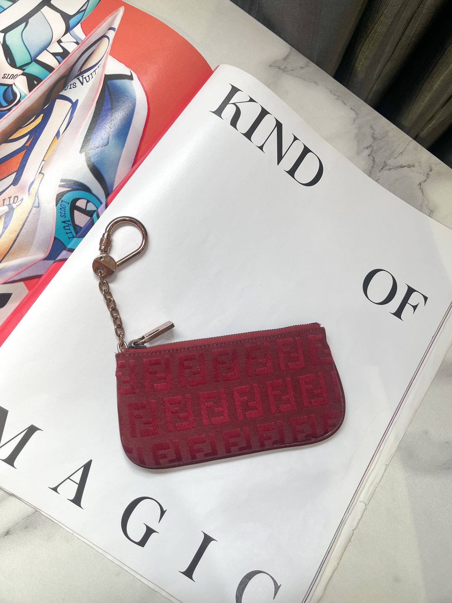 Key Pouch Fendi Đỏ Vintage