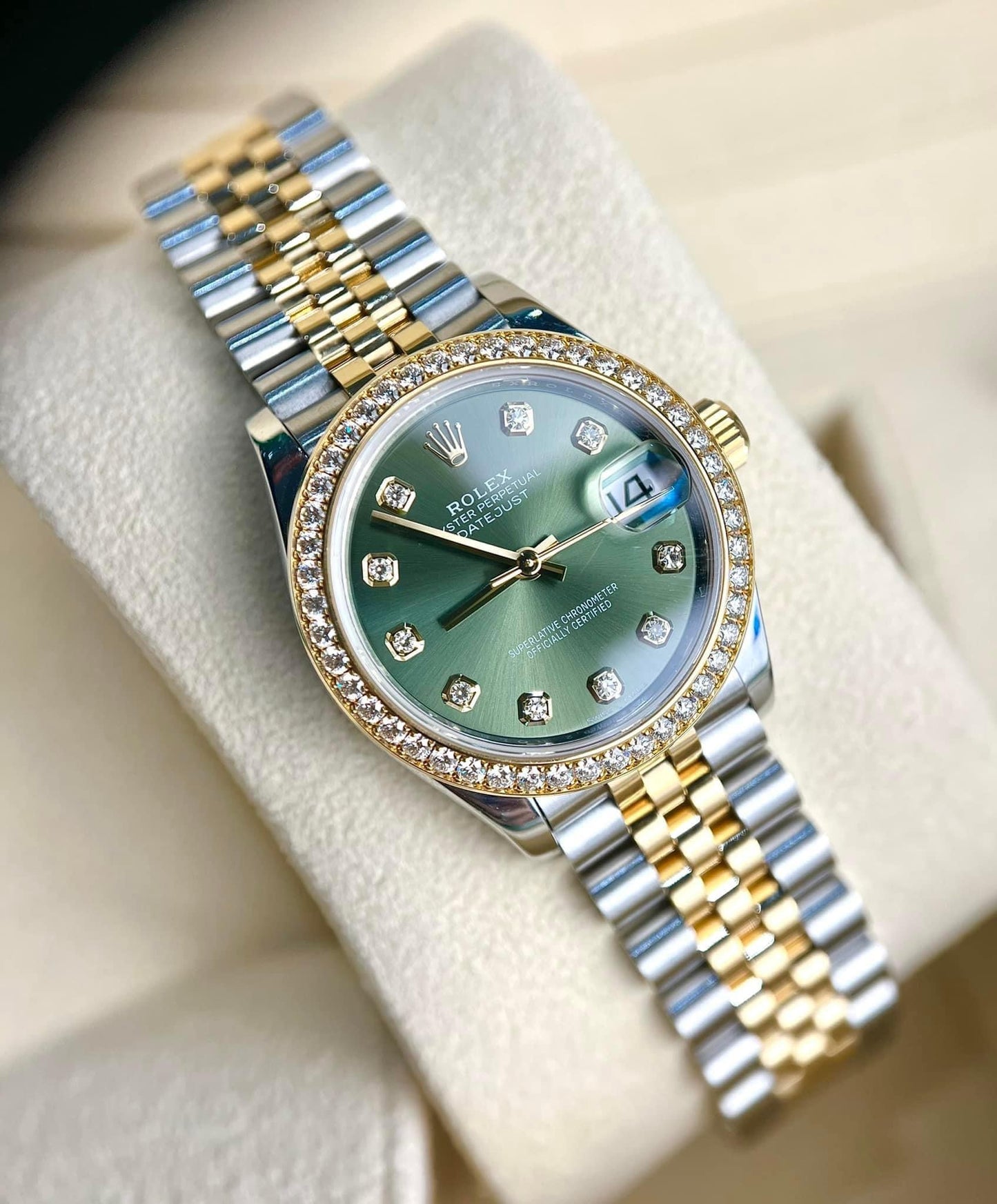 Đồng Hồ Rolex DateJust 278383RBR Green size 31mm