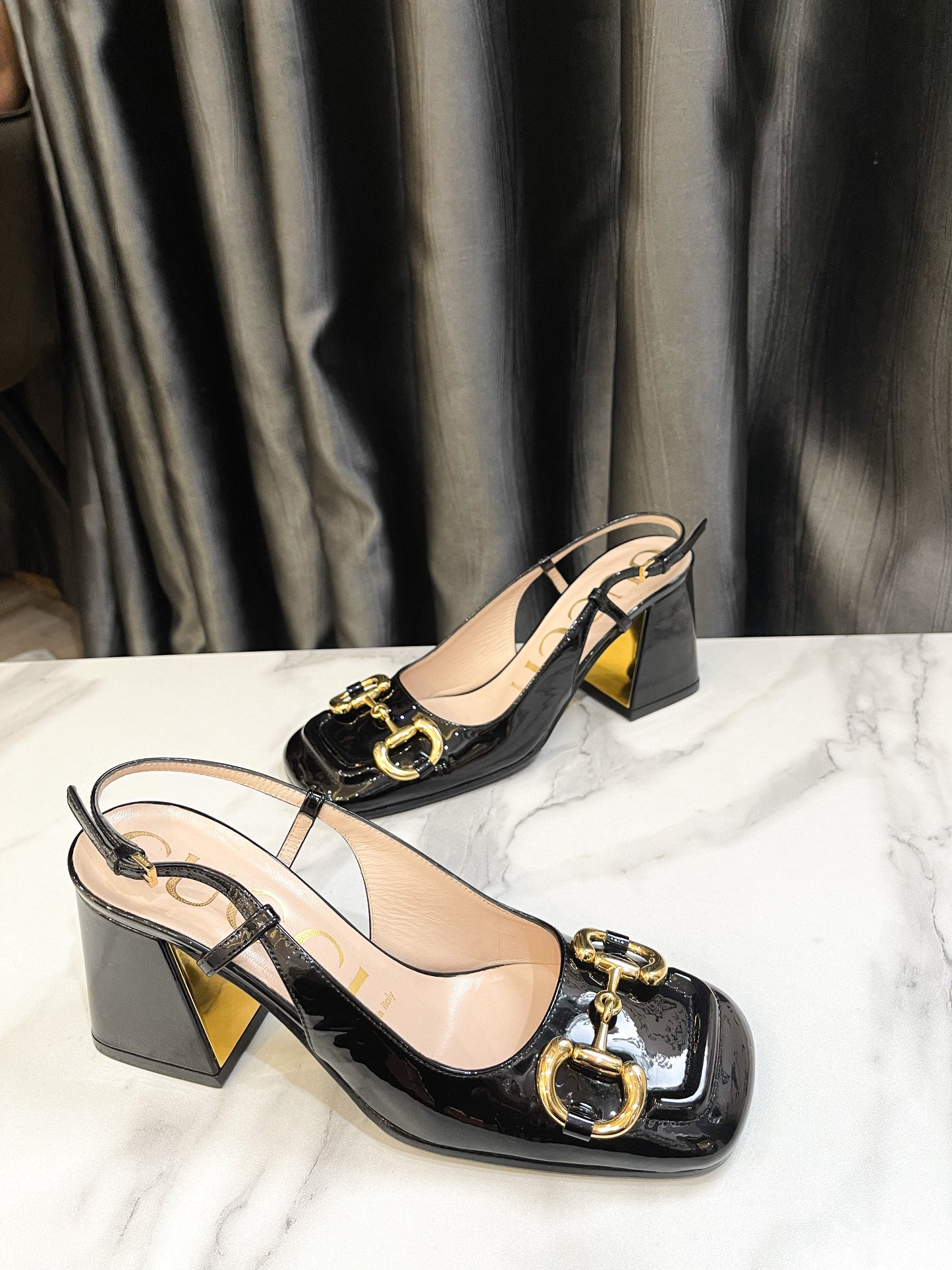 Slingback Gucci Đen