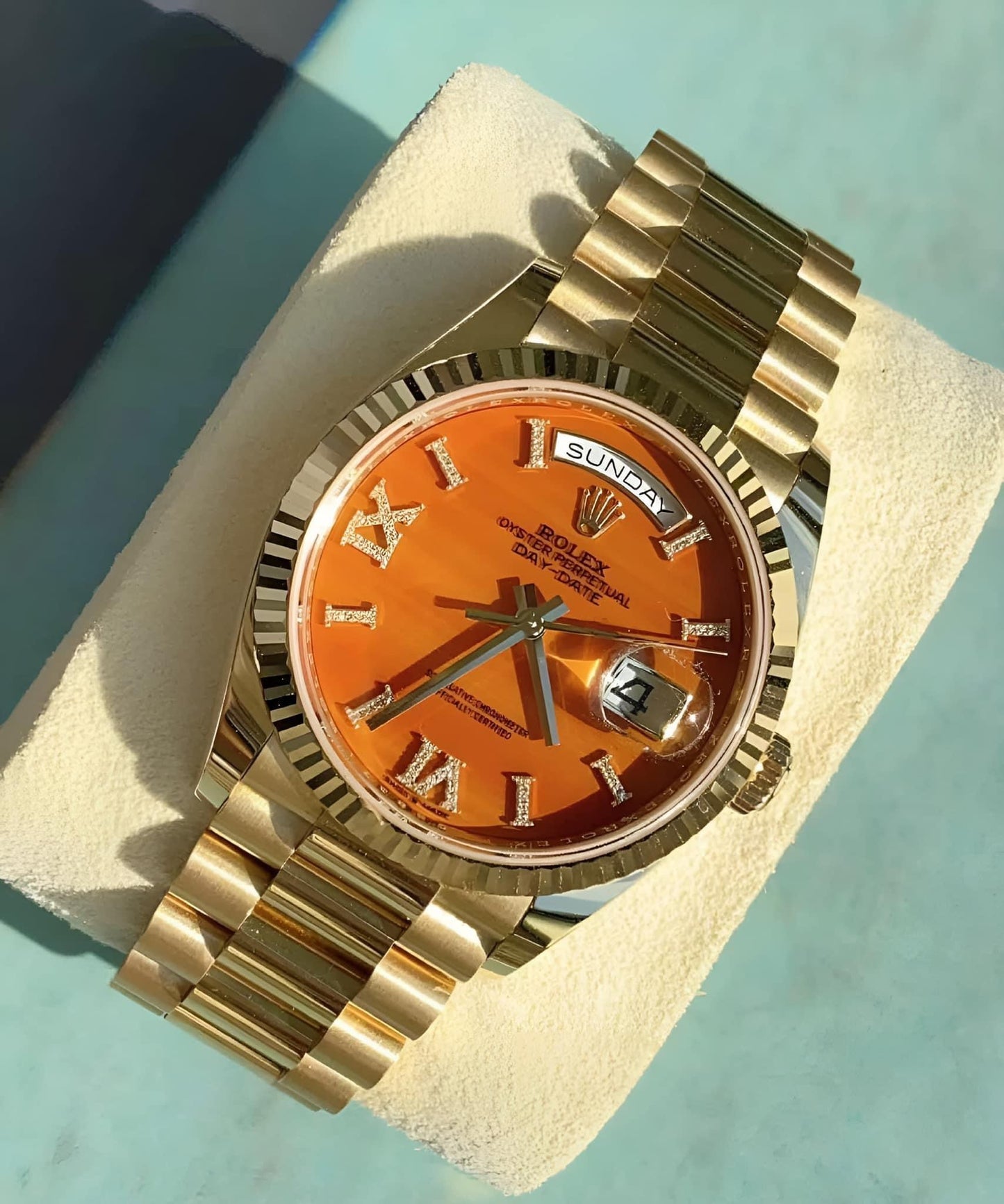 Đồng Hồ Rolex Daydate 128238 Carnelian size 36mm