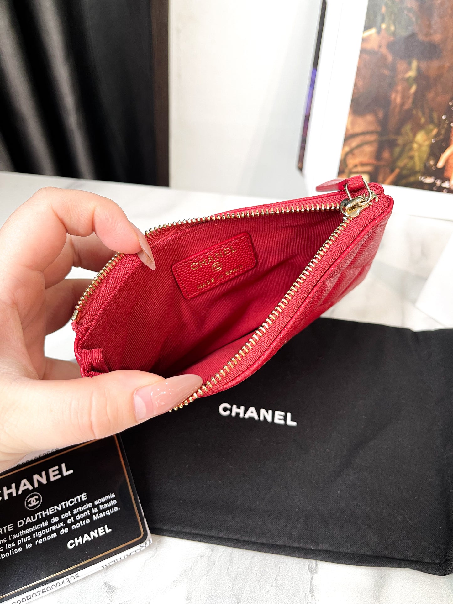 Zip Chanel Đỏ