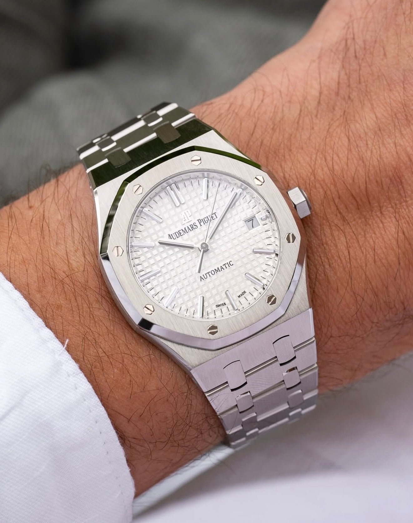 Đồng Hồ Audemars Piguet Royal Oak 15450ST White Dial 37mm