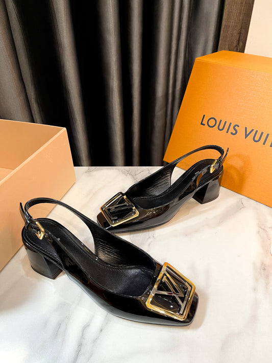 Slingback LV Đen