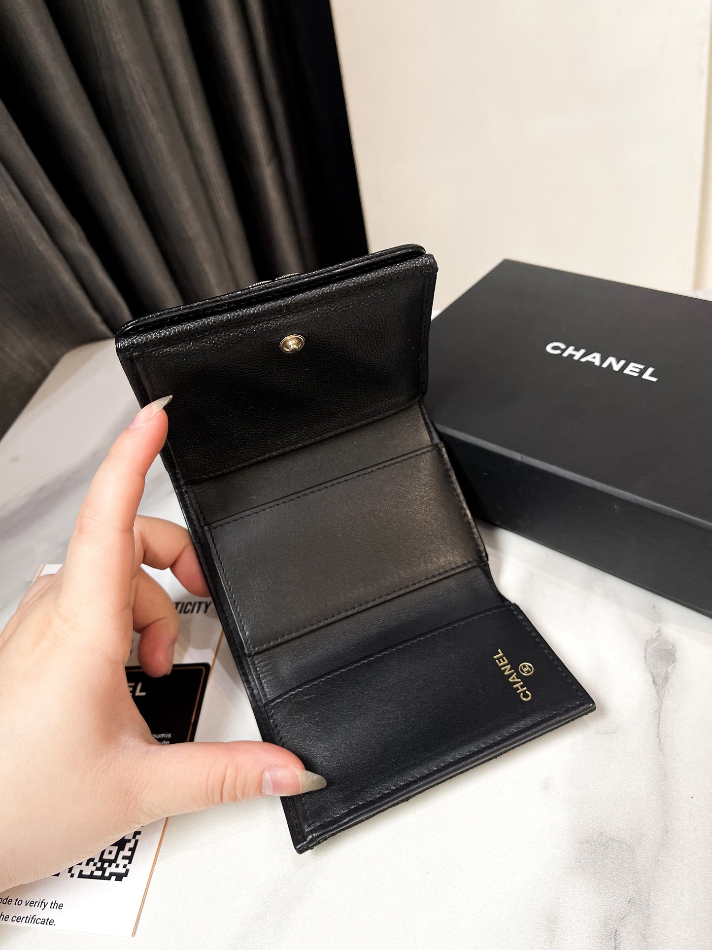 Ví Gấp Chanel Đen