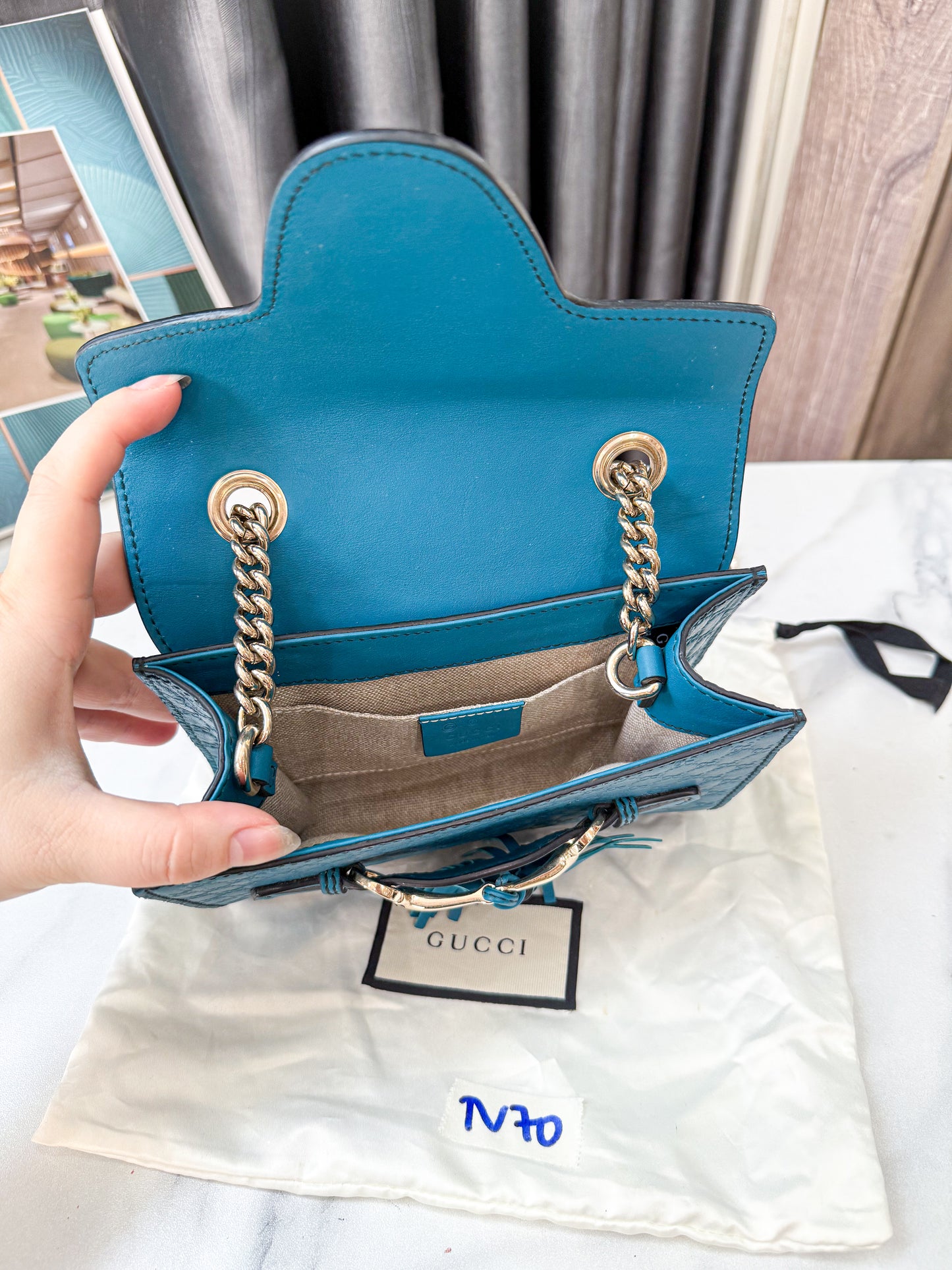 A A Gucci Cross Body Xanh TV70