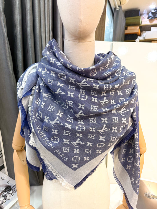 Khăn LV Denim Xanh