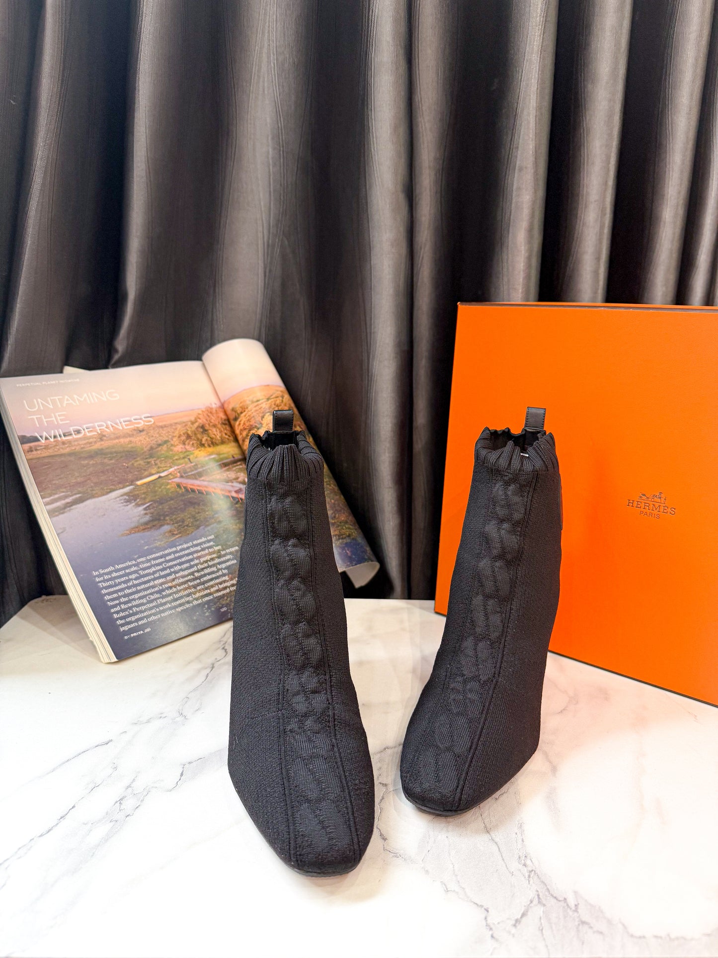 Boot Hermes Len Đen Size 35.5
