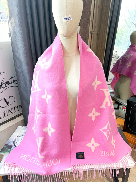 Khăn LV Cashmere Hồng KH101 8/1