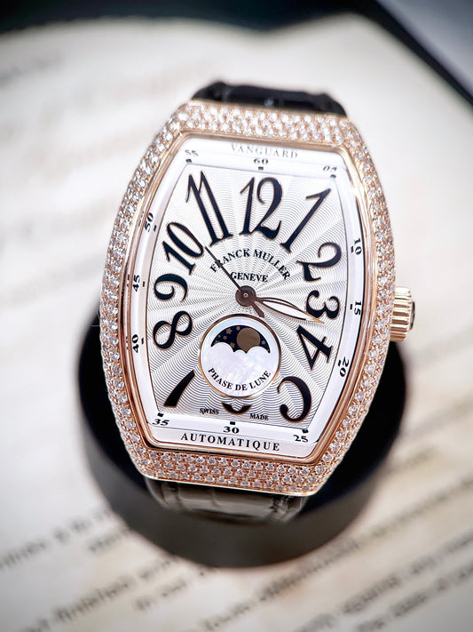 Đồng Hồ Franck Muller V32 Moonphase Rose Gold Diamond Custom