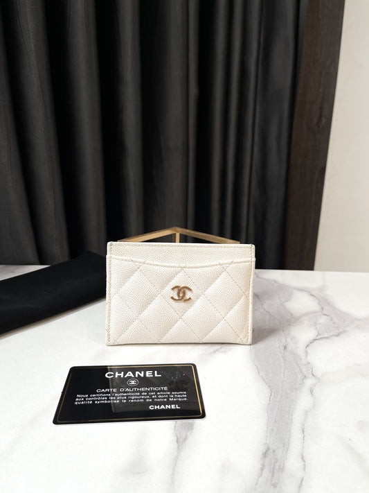 Card Holder Chanel Trắng