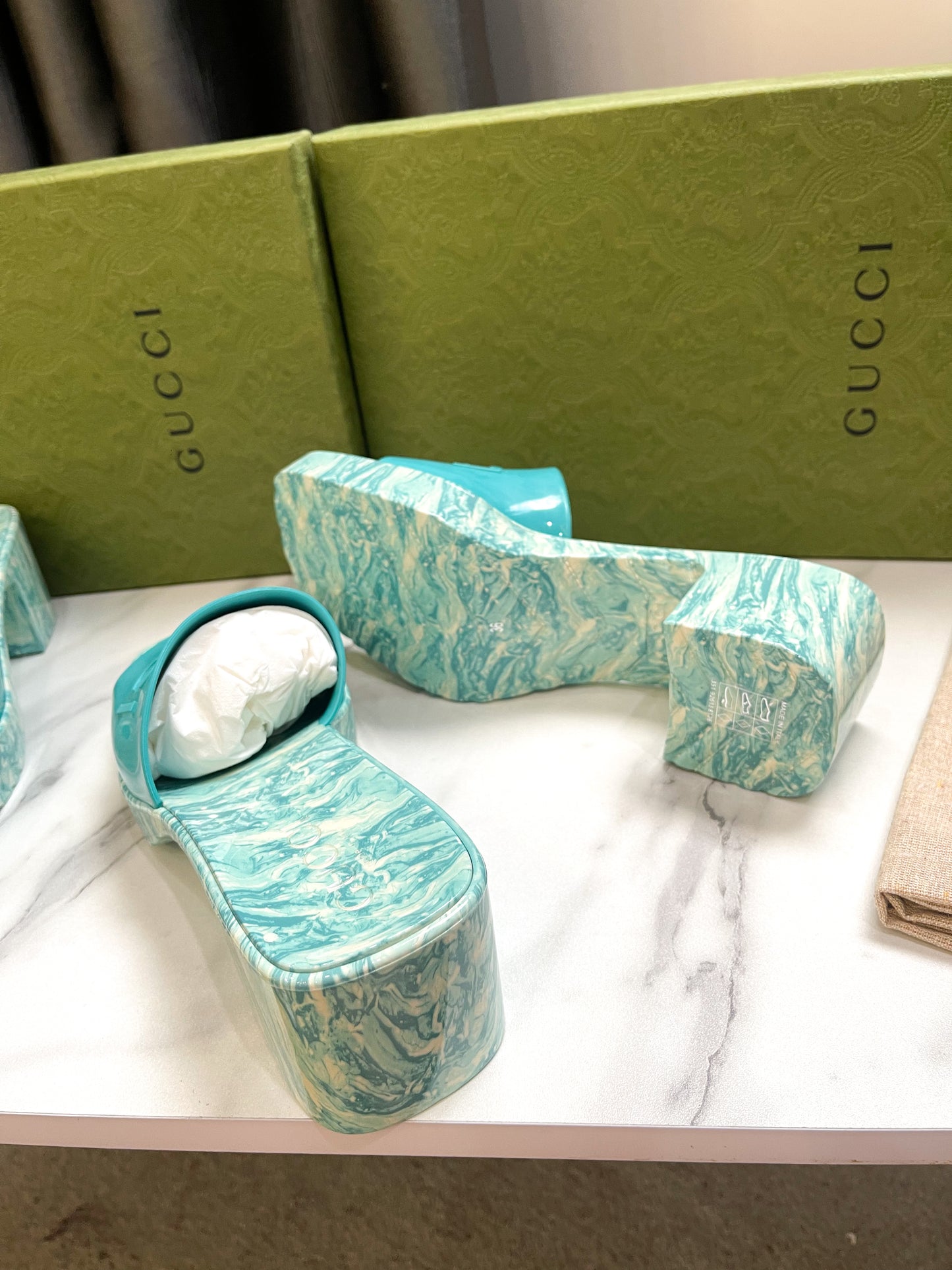 Dép Nhựa Gucci Xanh