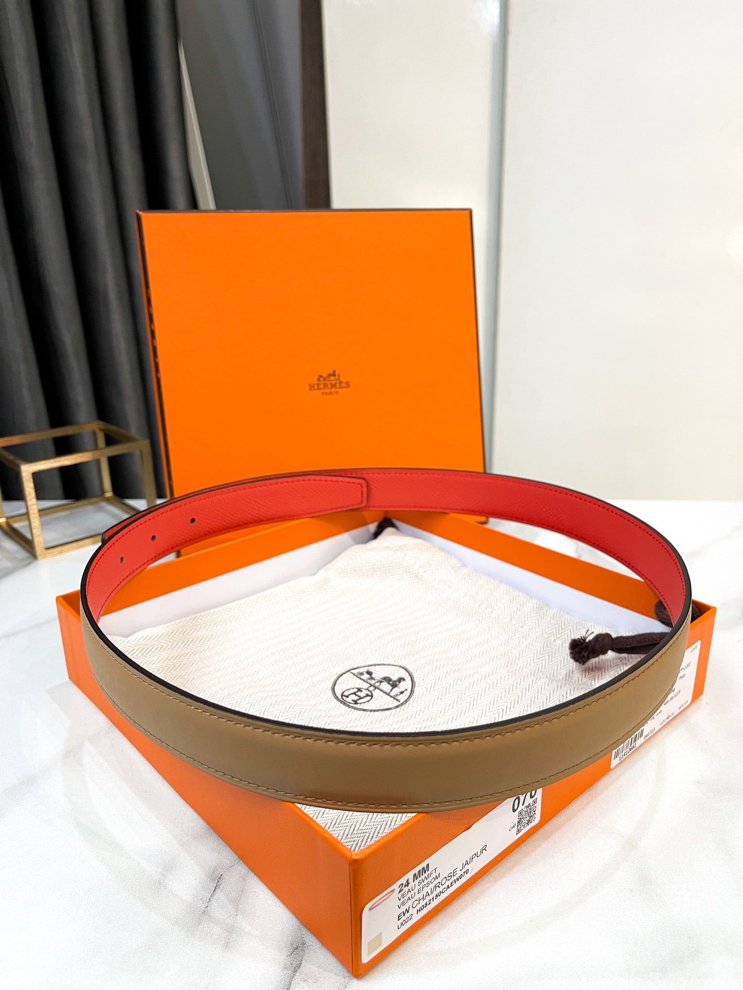 Dây Belt Hermes Dùng 2 Mặt Size 70